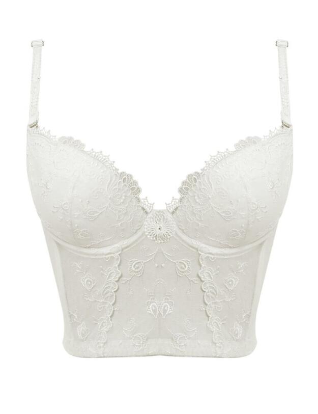 133008 Wacoal Opulence Longline Bra - 133008 White Jasmine