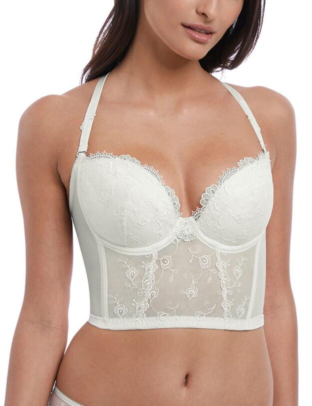133008 Wacoal Opulence Longline Bra - 133008 White Jasmine