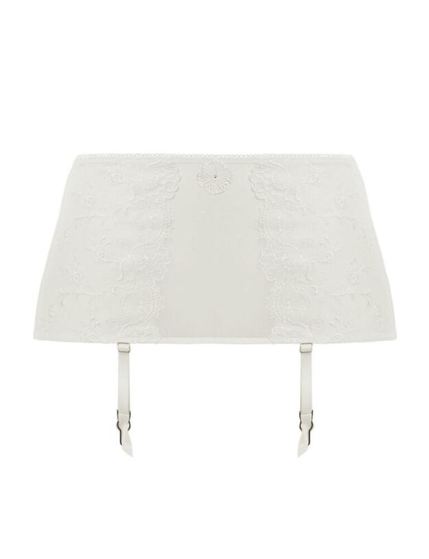 133010 Wacoal Opulence Suspender Belt - 133010 White Jasmine