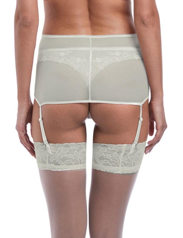 133010 Wacoal Opulence Suspender Belt - 133010 White Jasmine