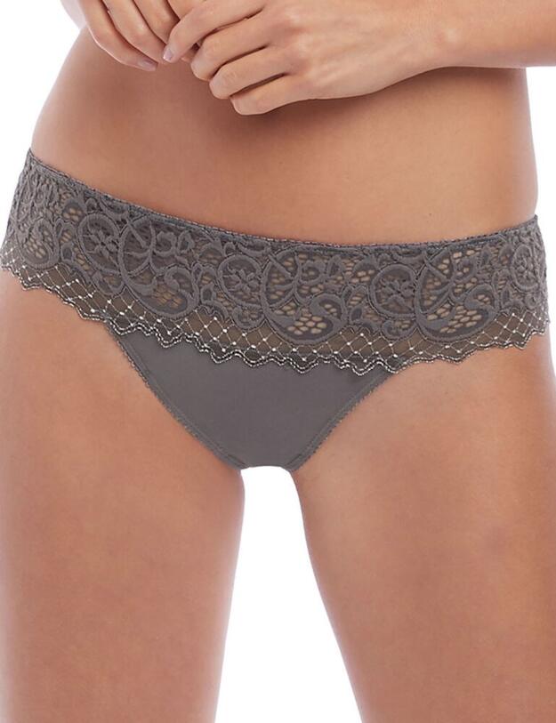 136007 Wacoal Lace Essentiel Tanga Brief - 136007 Soft Grey