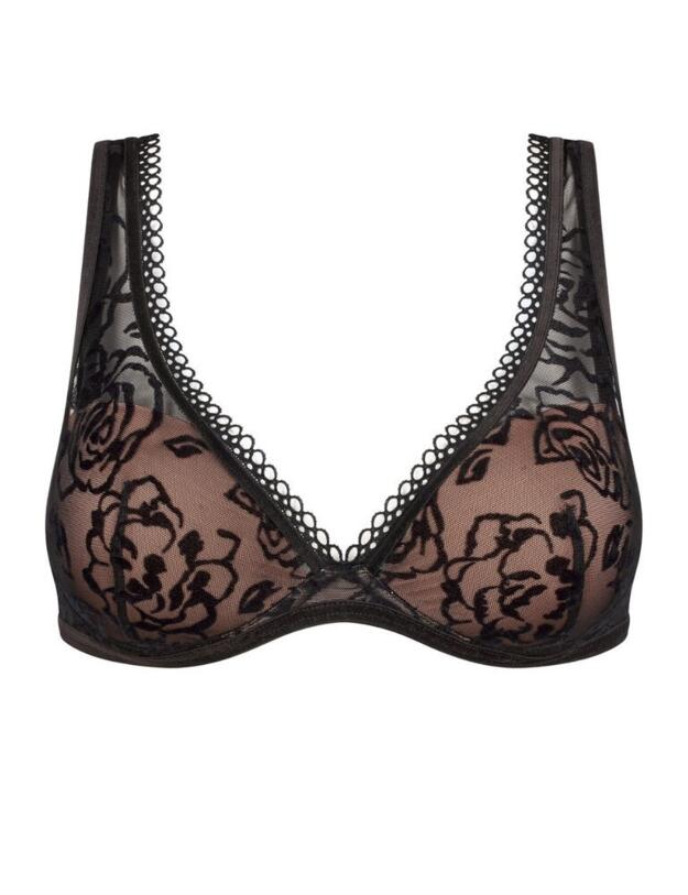 10205639 Triumph Velvet Rose Spotlight Underwired Bra - 10205639 Black