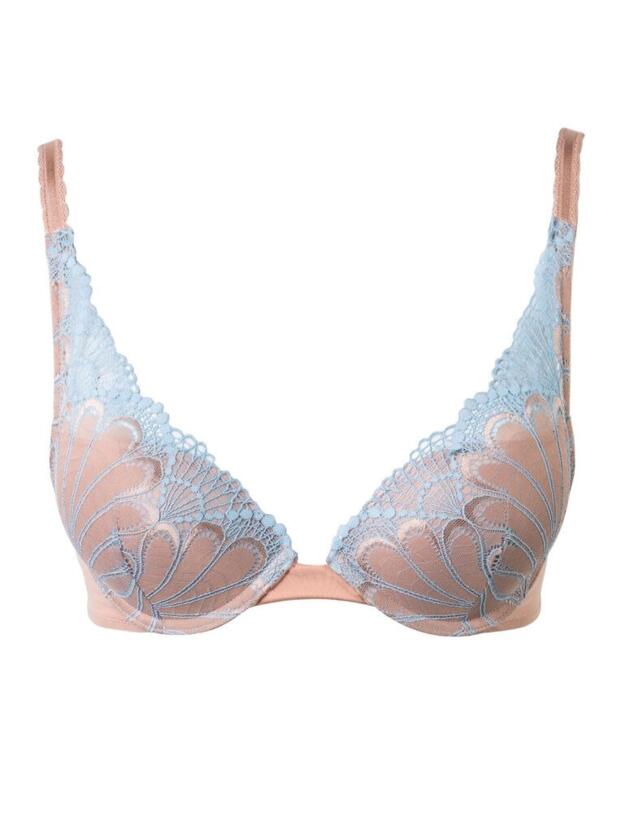 W02LN Wonderbra Refined Glamour Padded Triangle Bra - W02LN Caramel Blue