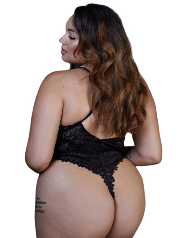 PPHUS028B Playful Promises X Hustler Margot High Apex Plunge Body  - PPHUS028B Black 