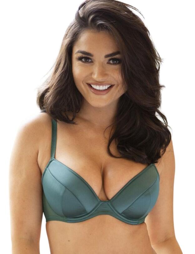 18800 Pour Moi Satin Luxe Padded Plunge Bra - 18800 Forest
