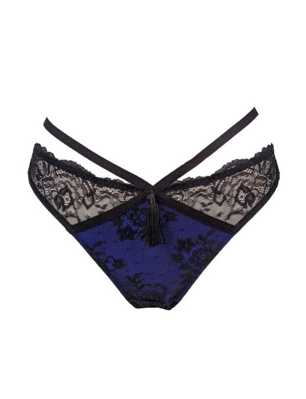 16104 Pour Moi Sensation Strappy Brief - 16104 Black/Cobalt
