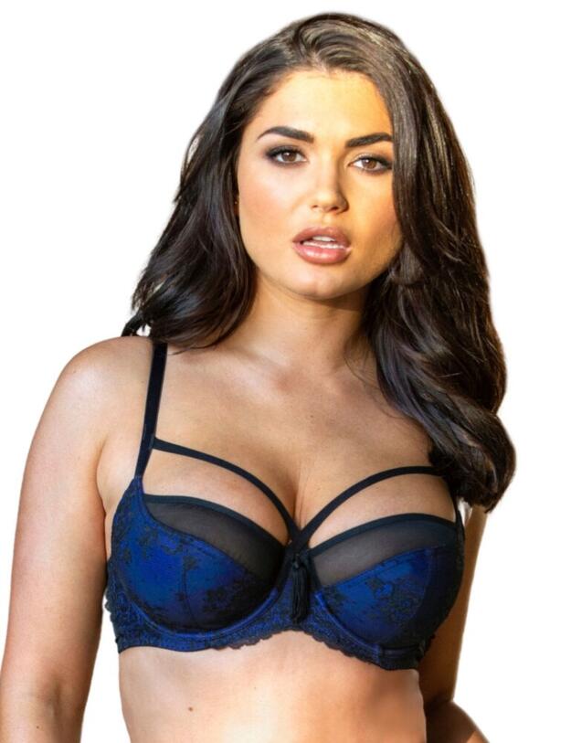 16102 Pour Moi Sensation Balcony Bra - 16102 Black/Cobalt