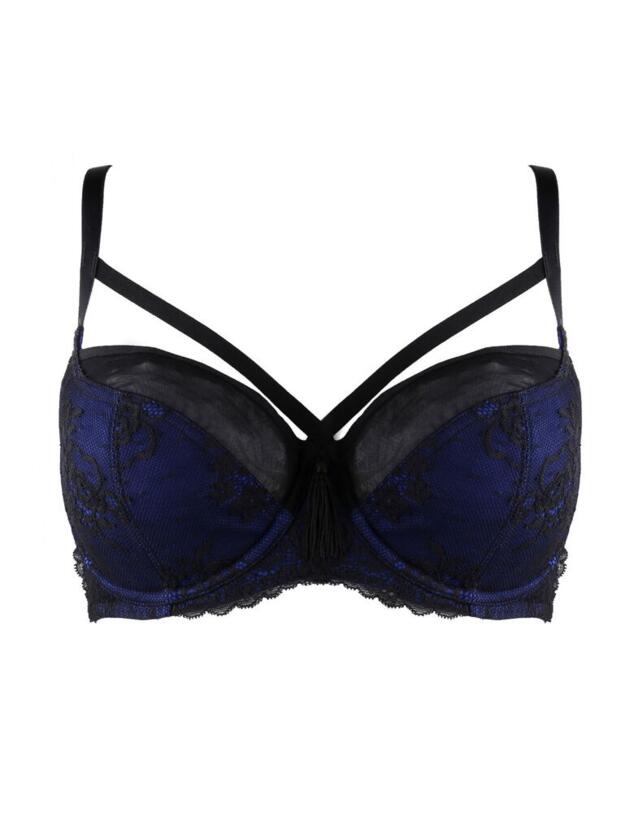16102 Pour Moi Sensation Balcony Bra - 16102 Black/Cobalt