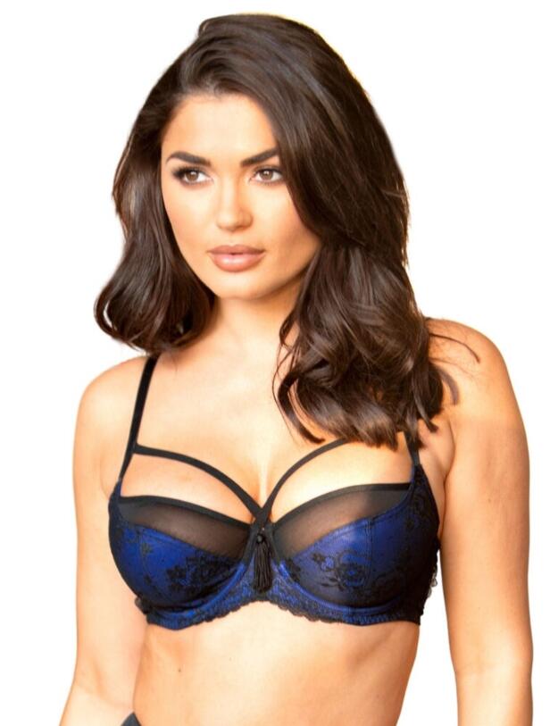 16102 Pour Moi Sensation Balcony Bra - 16102 Black/Cobalt