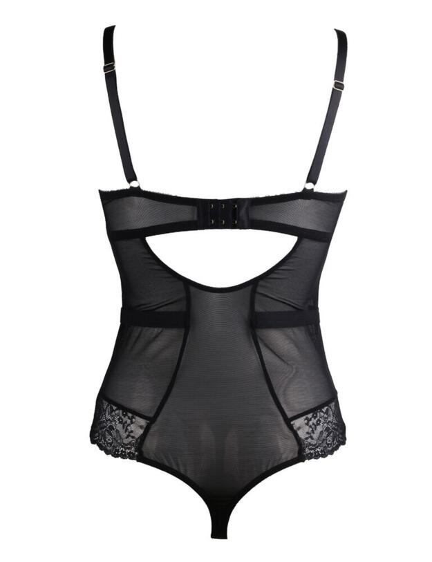 16110 Pour Moi Sensation Lightly Padded Underwired Thong Body - 16110 Black/Cobalt