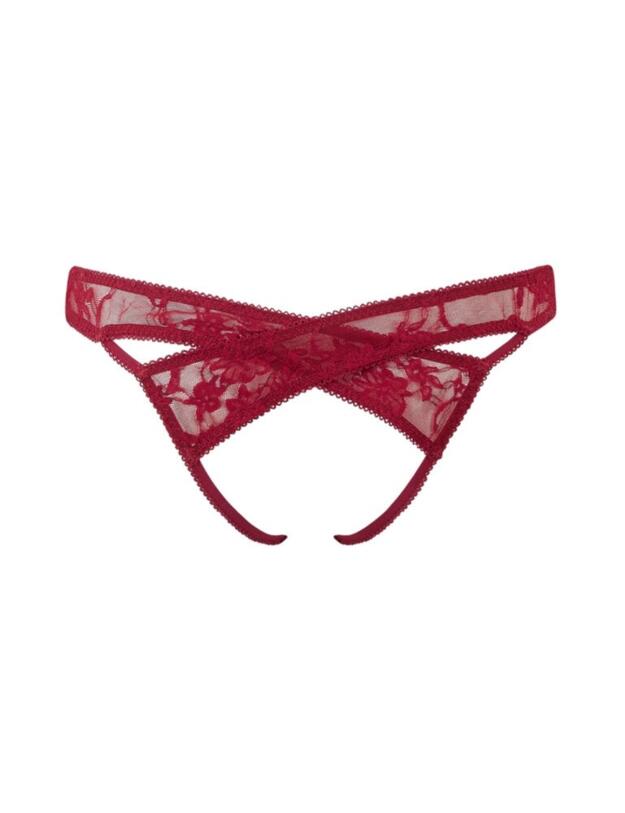SIE-014-07 Coco de Mer Muse Sienna Open Knicker - SIE-014-07 Red