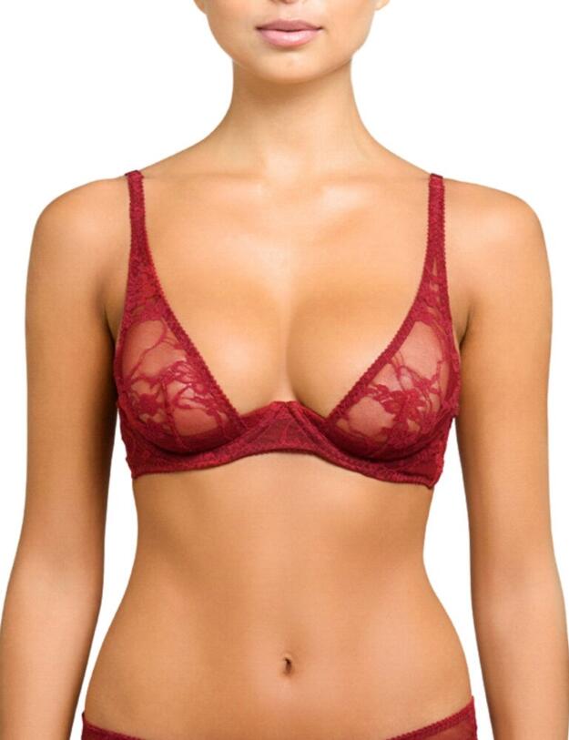 Coco de Mer Muse Sienna High Apex Plunge Bra Red