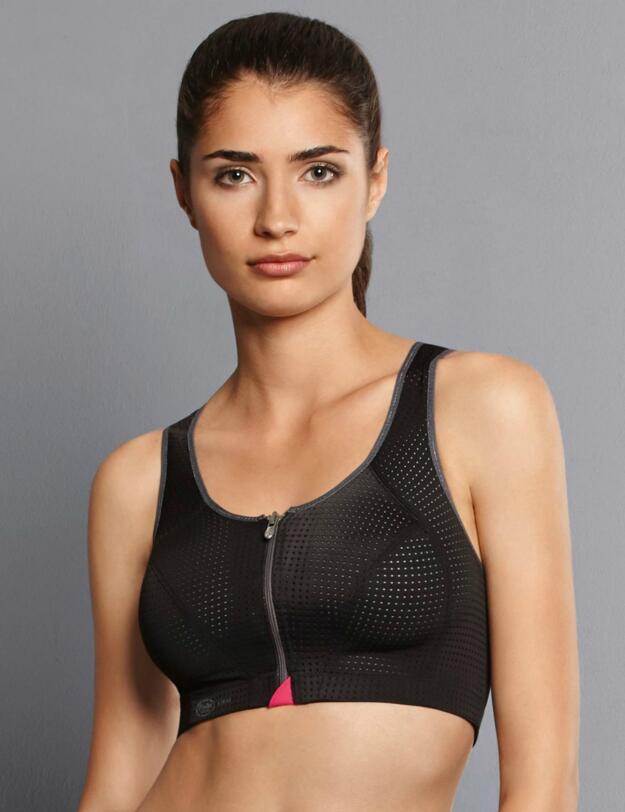 Anita Performance Front Fastening Sports Bra Black