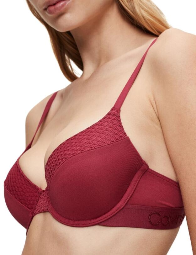 000QF5464E Calvin Klein Lightly Lined Demi Bra - QF5464E Raspberry Jam