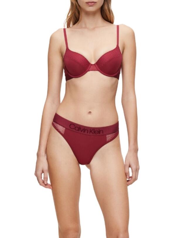 000QF5464E Calvin Klein Lightly Lined Demi Bra - QF5464E Raspberry Jam