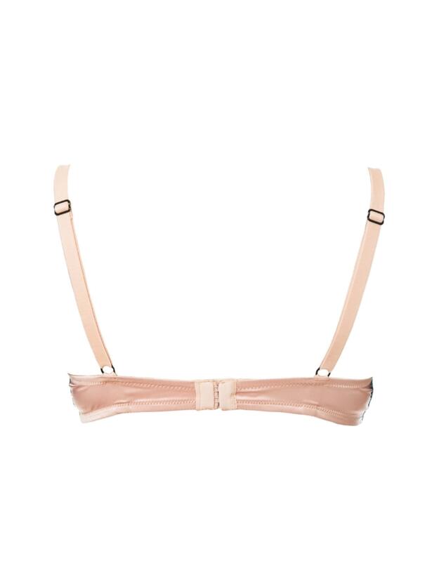 TL018  Tallulah Love Chantilly Blush Padded Plunge Bra - TL018 Blush/Black
