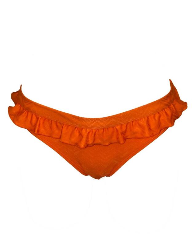 CW0129 Cleo by Panache Rita Frill Bikini Brief - CW0129 Orange Print