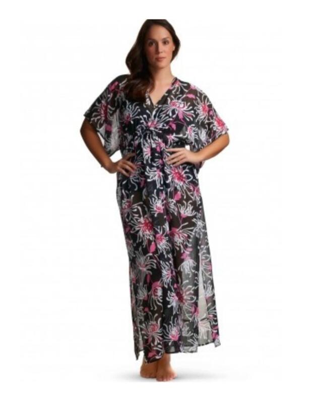 7006 Elomi Fiora Beach Dress - 7006 Black