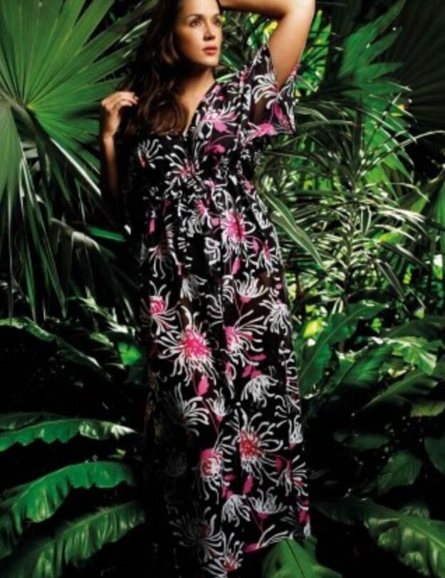 7006 Elomi Fiora Beach Dress - 7006 Black