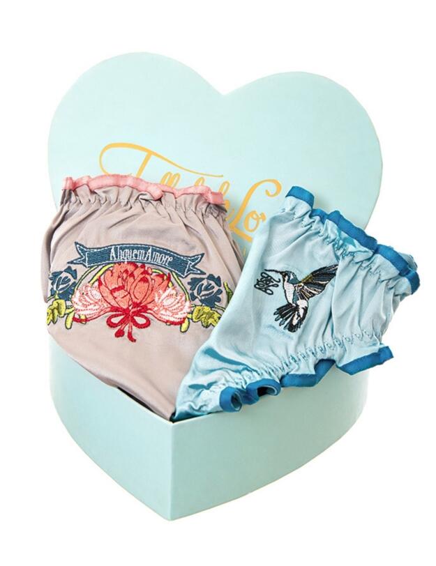 GS002 Tallulah Love Hummingbird Duo Brief Gift Set - GS002 Duck Egg/Pale Grey