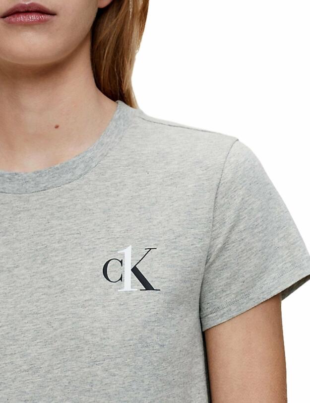 000QS6494E Calvin Klein CK One Lounge Jersey Nightshirt - QS6494E Grey Heather