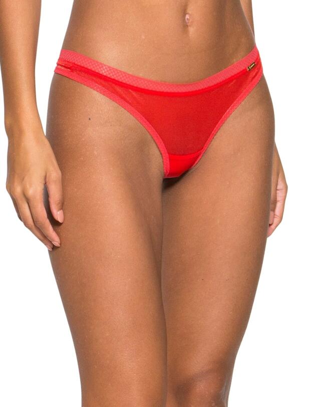 6276 Gossard Glossies Thong - 6276 Chilli Red
