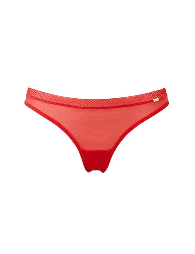 6276 Gossard Glossies Thong - 6276 Chilli Red