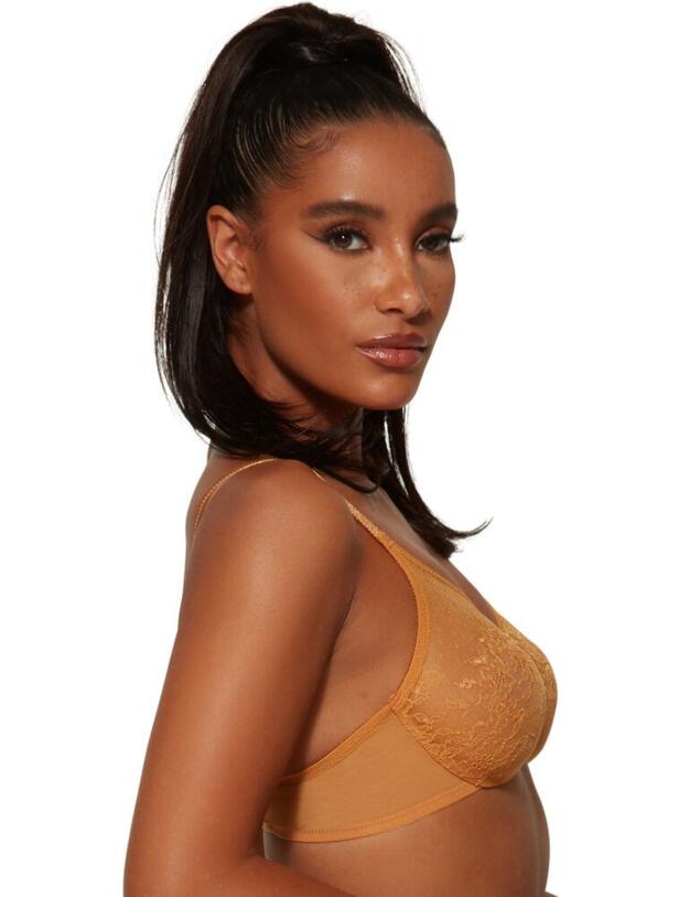 Gossard Glossies Lace Sheer Bra Spiced Honey