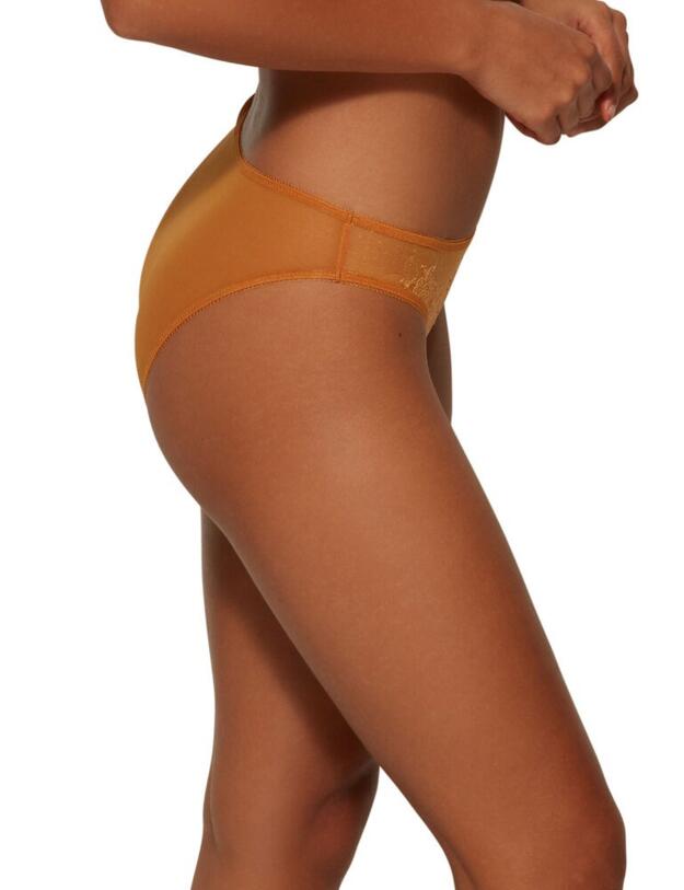 Gossard Glossies Lace Brief Spiced Honey