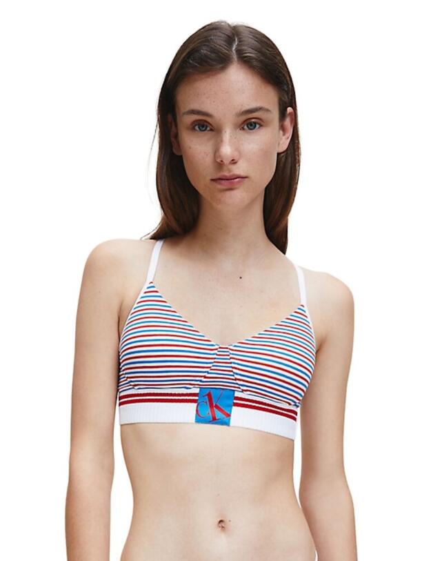 000QF5916E Calvin Klein Lightly Lined Demi Bra - QF5916E Stripe Chilmark
