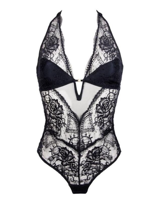 ALG5205 Lise Charmel Baisers De Fleurs Bodysuit - ALG5205 Nuit Amarante