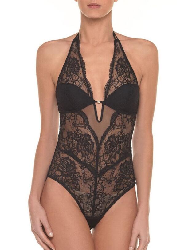 ALG5205 Lise Charmel Baisers De Fleurs Bodysuit - ALG5205 Nuit Amarante