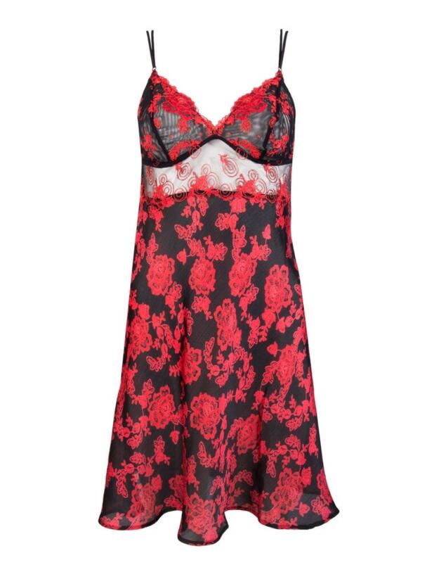 ALG1205 Lise Charmel Baisers De Fleurs Sexy Nightdress - ALG1205 Nuit Amarante