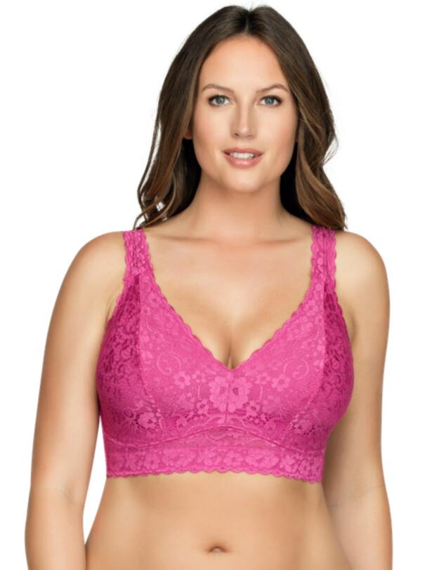 P5482 Parfait Adriana Non-Wired Lace Bralette Bra - P5482 Raspberry