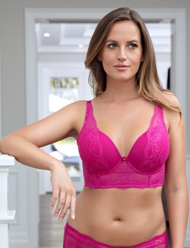 P5351 Parfait Sandrine Longline Plunge Bra - P5351 Wild Pink