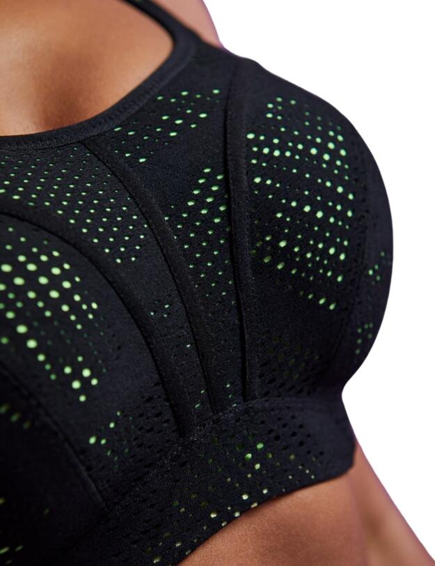 5021C Panache Ultimate Sports Wired Sports Bra - 5021C Black/Lime