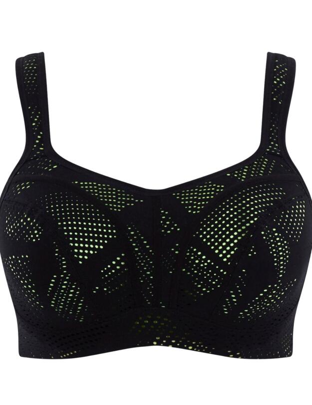 5021C Panache Ultimate Sports Wired Sports Bra - 5021C Black/Lime