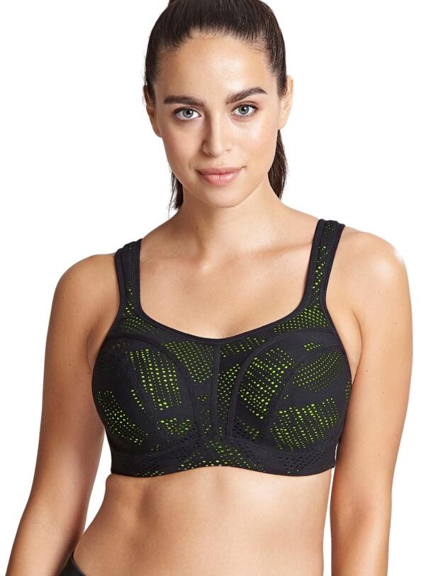 5021C Panache Ultimate Sports Wired Sports Bra - 5021C Black/Lime