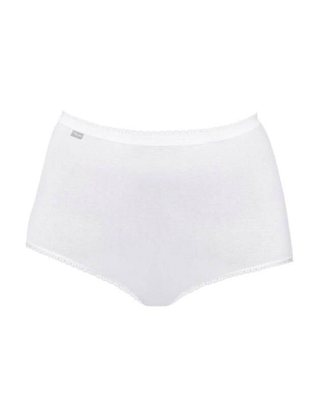 Playtex Pure Cotton Maxi Stretch 6 Pack Brief White/Black