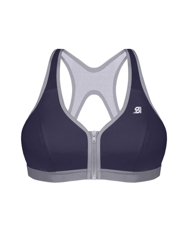 S00BW Shock Absorber Active Zipped Sports Bra - S00BW Summer Fun Blue 