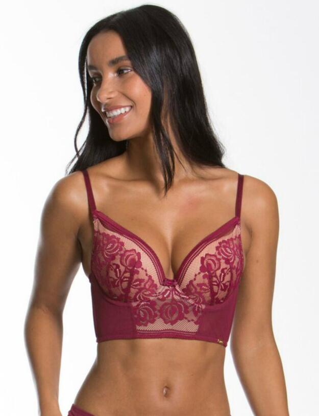 Gossard Encore Padded Longline Bra Bordeaux