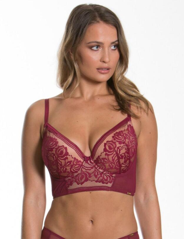 Gossard Encore Padded Longline Bra Bordeaux