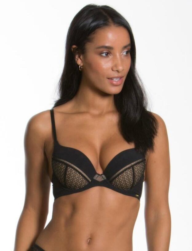Gossard Graphic Luxe Plunge Bra Black