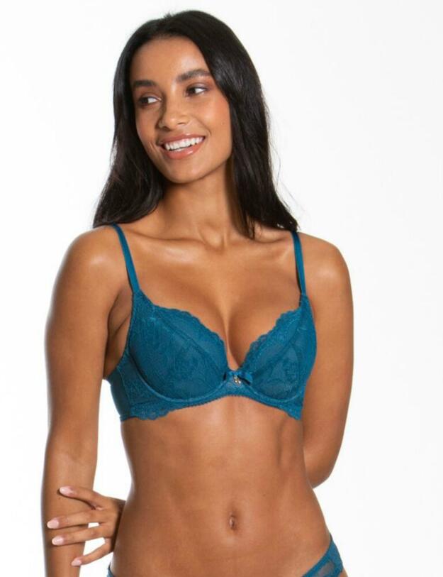 7711 Gossard Superboost Lace Plunge Bra - 7711 Ink Blue