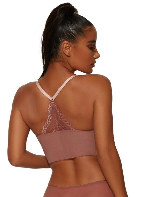 7718 Gossard Superboost Lace Deep V Bralette Bra - 7718 Cinder Rose