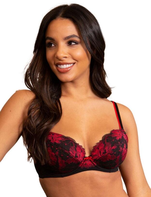 18700 Pour Moi Decadence Lightly Padded Bra - 18700 Red/Black
