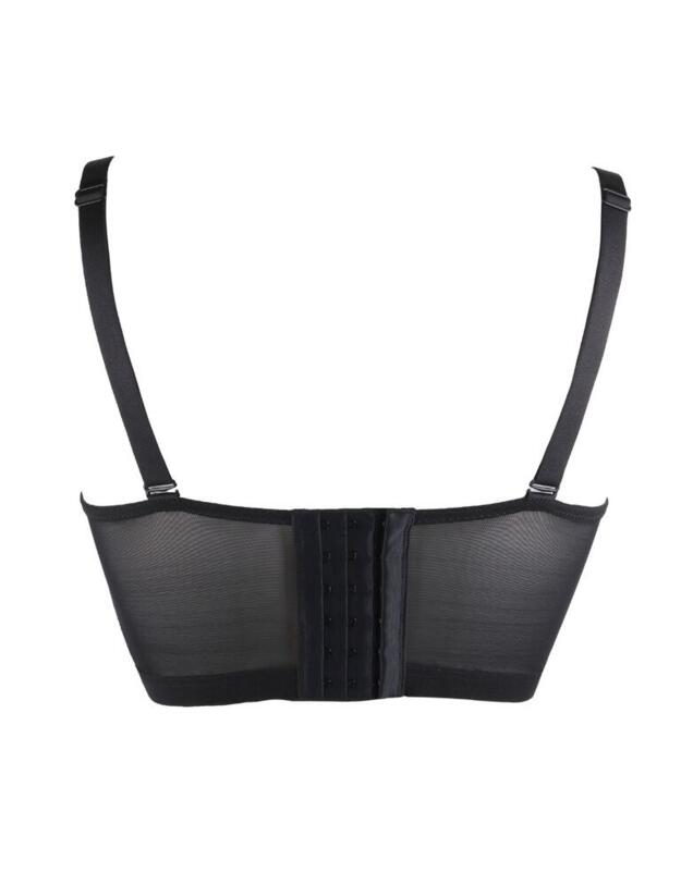 19100 Pour Moi Make A Scene Padded Lace Bustier Bra - 19100 Black