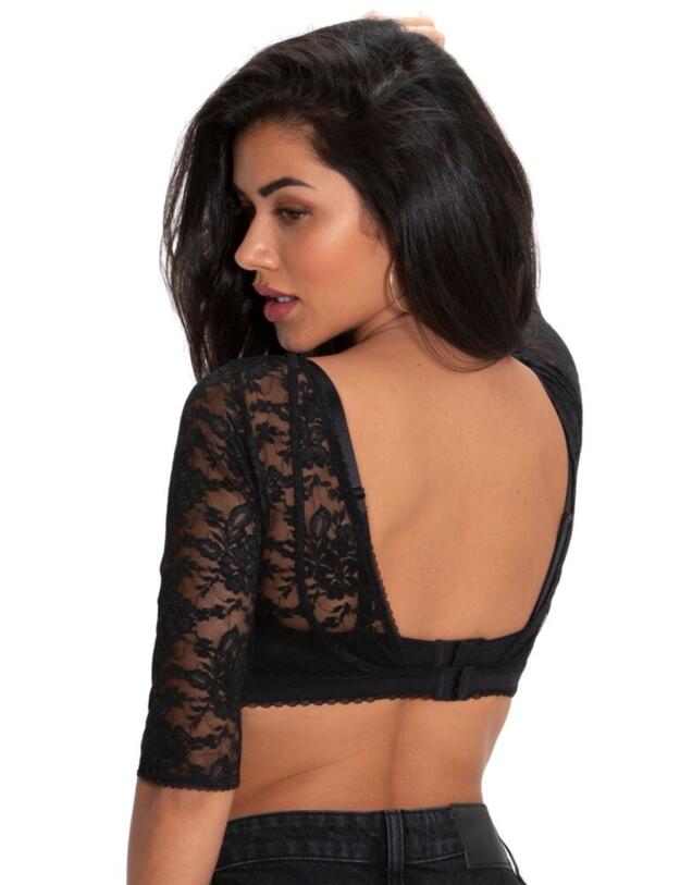 19104 Pour Moi Make A Scene Lace Arm Sleeve Top - 19104 Black