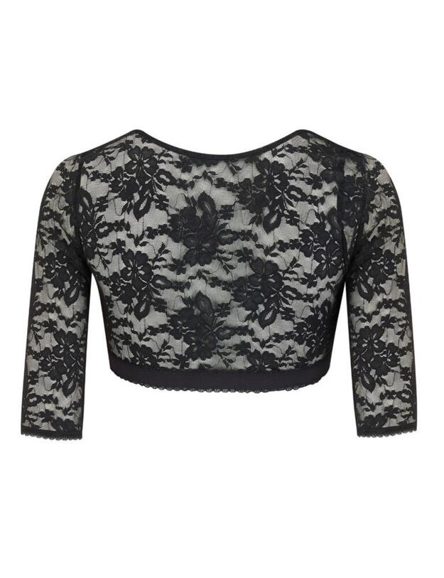 19104 Pour Moi Make A Scene Lace Arm Sleeve Top - 19104 Black