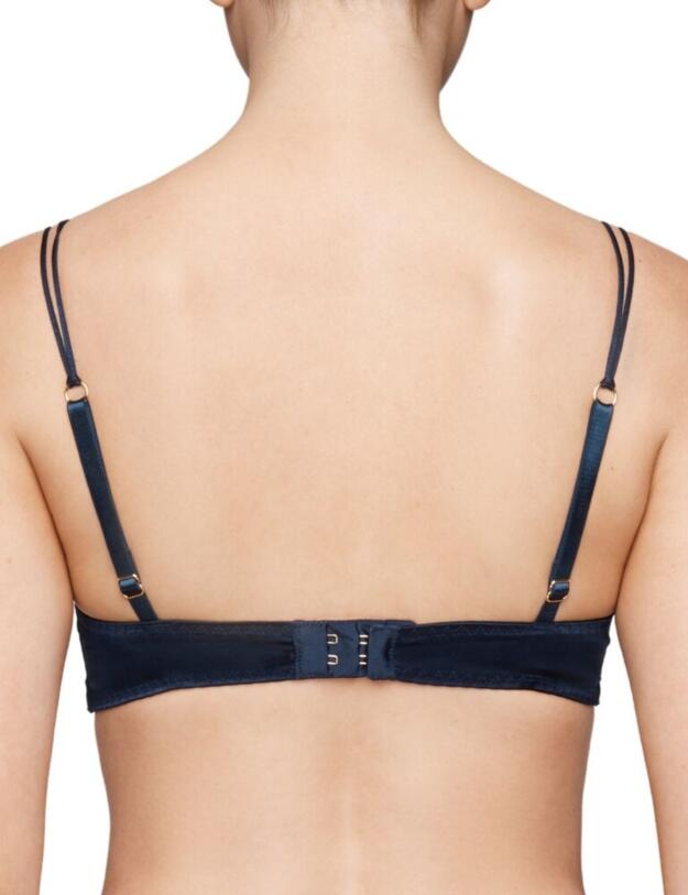 CAE-005-11 Coco De Mer Caerulea Plunge Bra - CAE-005-11 Midnight Blue and Black